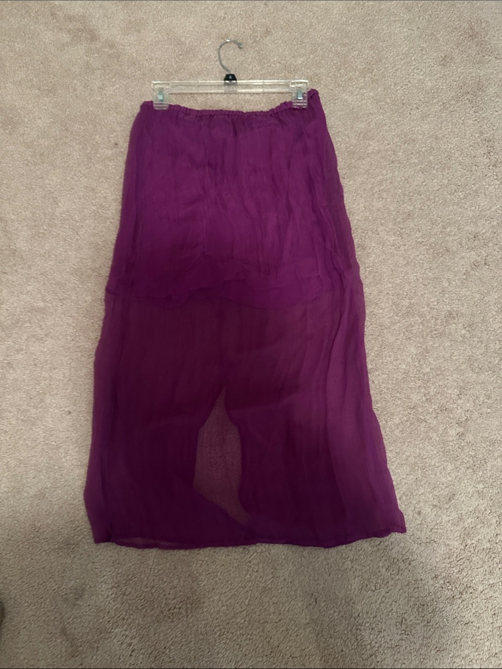 J. Crew Sheer Maxi Skirt in Purple NWOT